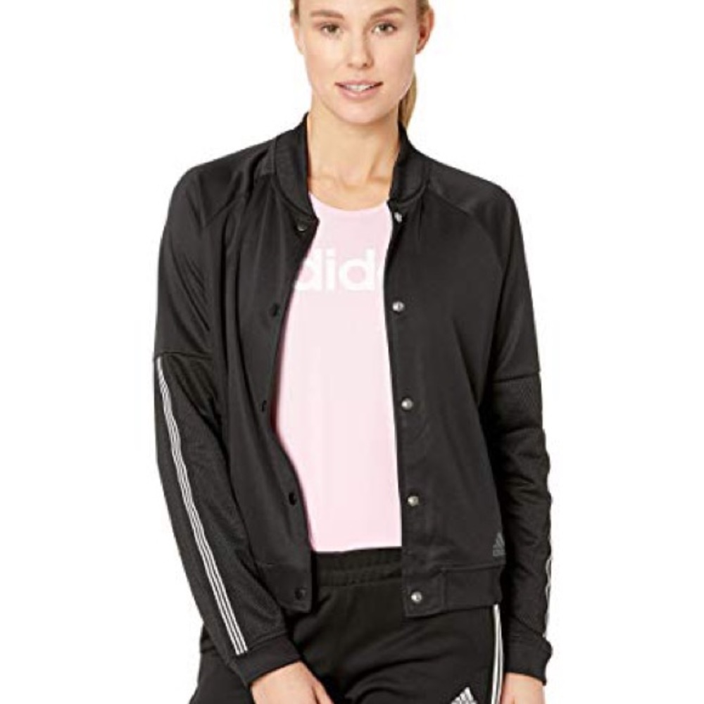 Adidas/ Women's Snap Coat Bomber Jacket